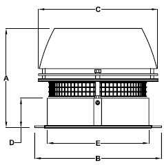 RS Chimney Fan sketch, enervex schematic, exhausto schematic, exhausto RS sketch